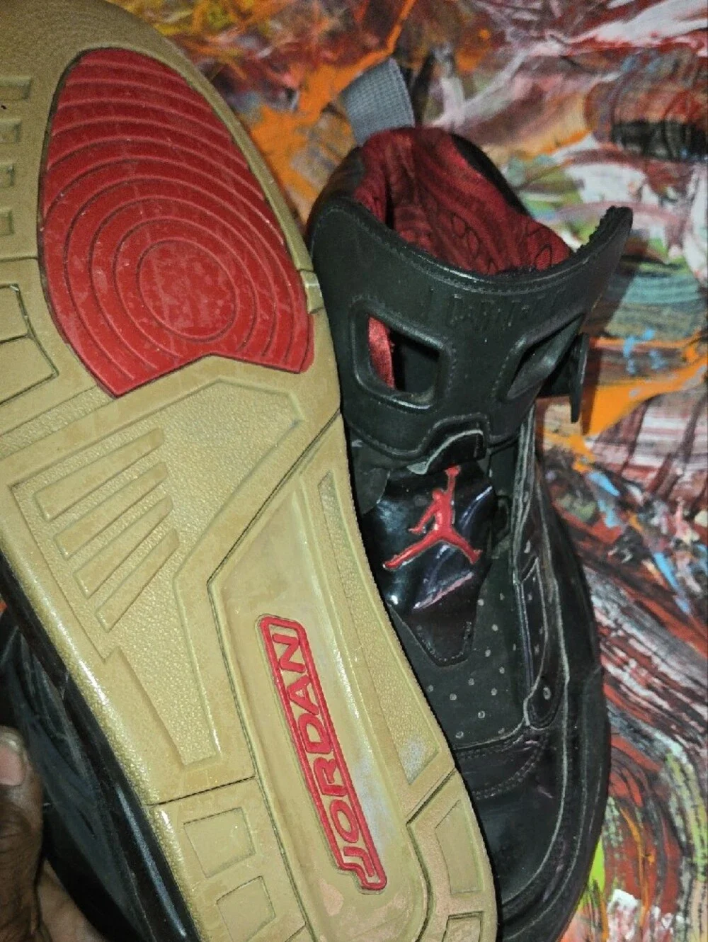 Nike AIR Jordan Spizike Men's Black and Red Retro Sneakers